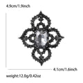 Baroque Oval Gem Crystal Brooch in Five Color Options view 8