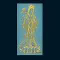 Gold-Tone Metal Buddhist Deity Figure Cutout Decoration view 5