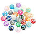 Round Resin Cabochons with Metallic Foil in Sixty-One Options view 5