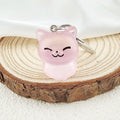 Translucent Cat Figure Clip Keychains in Five Colors view 7
