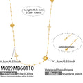 Gold Stainless Steel Heart Bear Cross Long Layered Charm Necklace view 8