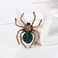 Gold Tone Silver Tone Spider Crystal Metal Brooch Pin view 2