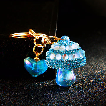 Cat Eye Mushroom Keychains in Four Colors plus Assorted Option