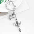 Antique Silver Alloy Charm Keychain with Novelty Designs view 6