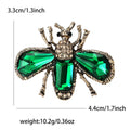 Faceted Crystal Bee Metal Brooch in Six Jewel Colors view 7