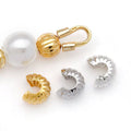 Pumpkin Fluted Crescent Crimp Cover Clasps Jewelry Findings view 4