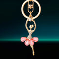 Jeweled Ballerina Angel Keychains in Six Bright Skirt Colors view 2