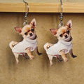 Acrylic Double-Sided Dog Print Dangle Earrings 6 Styles view 9