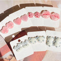 Flocked Velvet Cartoon Stud Earrings 7 Cute Designs view 1