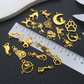 Matte Gold-Tone Cat Metal Charms with 26 Listed Options view 4