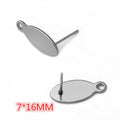 Geometric Steel Tone Post Earring Findings in Four Shapes view 9