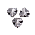Antique Silver Hammered Irregular Heart Metal Bead view 4
