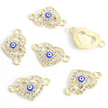 Crystal Hamsa Evil Eye Charms in Six Colors and Two Metal Tones view 11