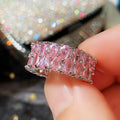 Double-Row Pear Stone Eternity Band In Three Color Variants view 8