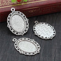 Scalloped Oval Pendant Bezel Trays in Four Finishes view 2