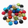 Glitter Round Resin Cabochons in 8mm 10mm and 12mm Options view 8