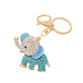 Rhinestone Elephant Keychain Gold Tone Animal Charm view 5