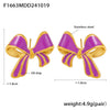 Purple Bow Studs