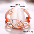 Rose Gold Tone Opalescent Cabochon Ring with Polished Metal Finish view 5
