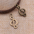 Treble Clef Metal Charm Pendant in Two Vintage Finishes view 4
