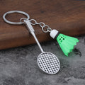 Badminton Racket and Shuttlecock Keychain in Six Colors view 6