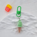 Flocked Soft Serve Ice Cream Cone Keychains 5 Colors view 10