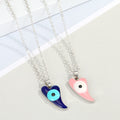 Silver Tone Chili Pepper Evil Eye Pendant Necklaces in Two Colors view 2