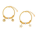 Gold Star Moon Tree of Life Bead Bracelets Titanium Steel view 5