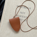 Leather Mini Pouch Pendant Necklace Dog Bag Croissant Styles view 4