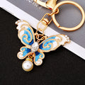 Mixed Pearl Crystal and Mini Butterfly Keychains in Three Pictured Constructions view 2