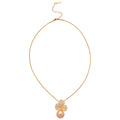Crystal Bow and Golden Pearl Necklace or Drop Earrings view 5