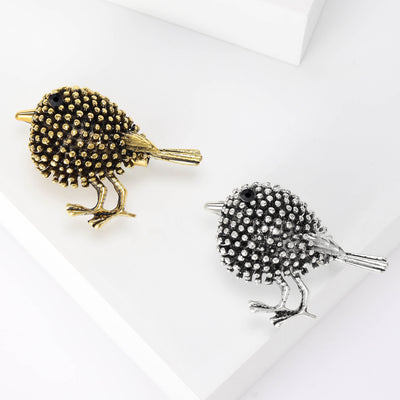 Textured Small Bird Brooch shown against a white display background