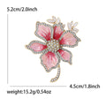 Double Flower Crystal Brooch in Purple Pink or Blue view 7