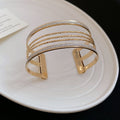 Enamel Square Stretch Bracelet and Multi-Band Open Cuffs view 9