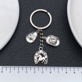 Silver Tone Cowboy Hat Boot Horse and Cactus Keychains view 3