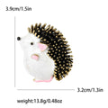 Enamel Hedgehog Brooch in Four Spiky Colorways for Jackets and Scarves view 7