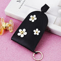 Three Daisy Leather Key Pouches in Five Colors plus Assorted Option view 8