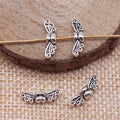 Scroll Wing Bead in Antique Gold and Antique Bronze and Antique Silver Metal view 2