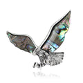 Abalone Shell Flying Eagle Brooch With Silver Tone Frame view 1