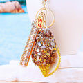 Crushed Shell Conch Keychains in Sixteen Colors plus Assorted Option view 3
