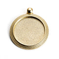 Round Ribbed Edge Pendant Tray Jewelry Making Component view 3