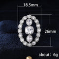 Silver Tone Oval Multi Stone Openwork Statement Ring view 5