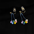 Assorted Gold Clip-On Earrings Enamel Stone Crystal view 6
