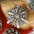 Snowflake Crystal Rhinestone Brooch Green Coffee Grey Black Pin view 3