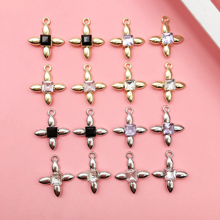 Red Four-Leaf Clover Metal Charms with 6 Listed Options