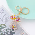 Rhinestone Mushroom Keychain Metal Crystal Pendant Bag Charm view 7