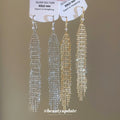 Layered Fine Chain Fringe Hook Earrings In Two Tones view 4