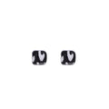 Seven Color Rounded Square Abstract Pattern Stud Earrings view 5
