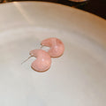Glossy Curved Resin Stud Earrings in Four Colors Decorative Jewelry view 6