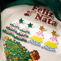 Pastel Layered Holiday Tree Stud Earrings in Two Styles view 3